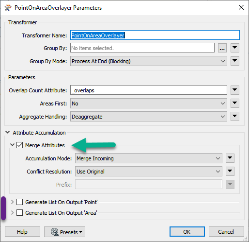 Merge Attributes, don't generate lists