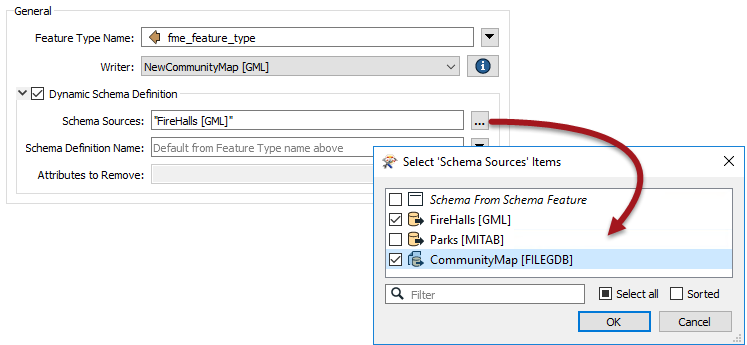 Setting CommunityMap as the schema source