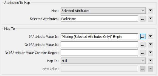 NullAttributeMapper parameters mapping missing and empty to null