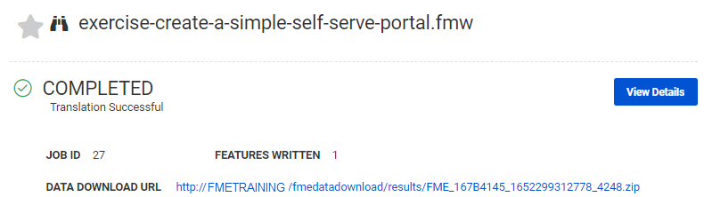 Link to zip output