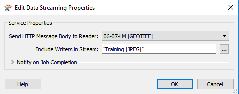 Checking Data Streaming properties