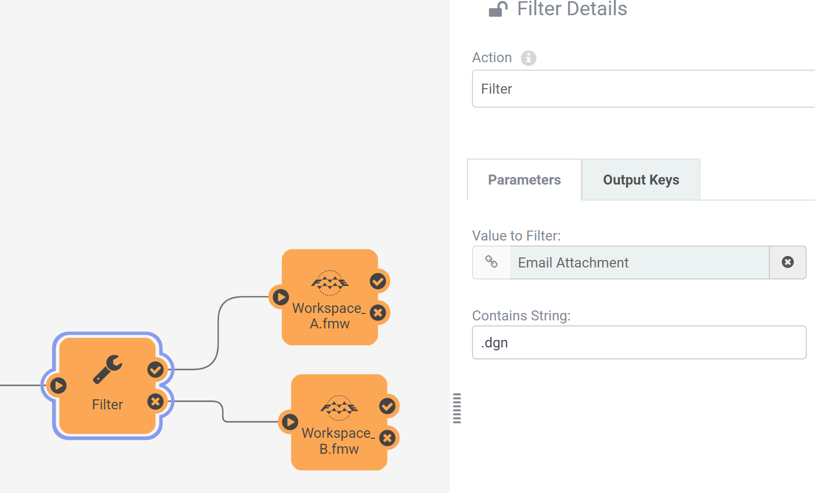 Setting a Filter Action parameters