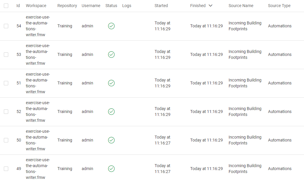 Viewing jobs