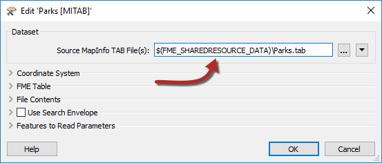 Using an FME Server parameter in a file path