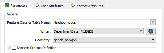 Setting the Geometry parameter