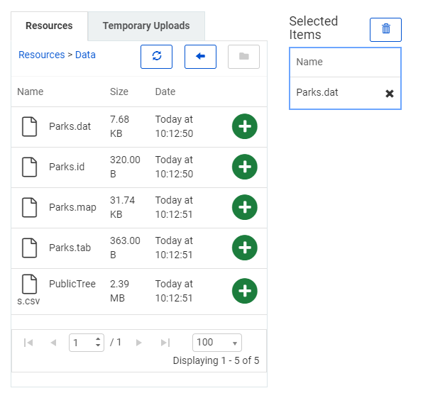 Using uploaded data