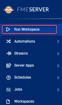 Run Workspace menu