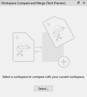 Workspace Compare and Merge window