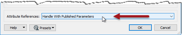 Setting the Attribute References parameter