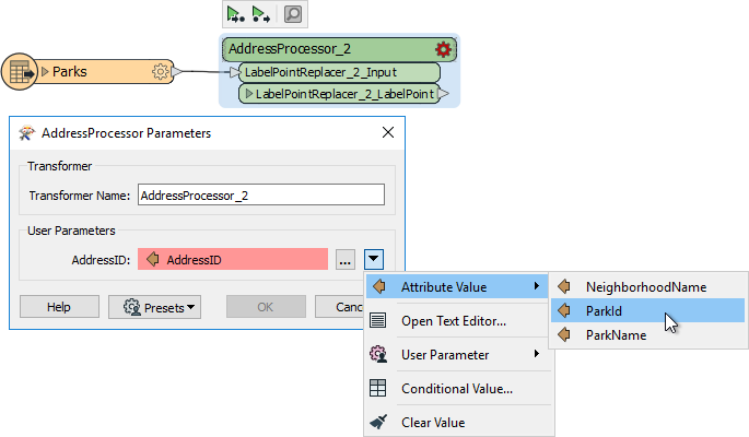 Changing the attribute supplying a value to AddressID