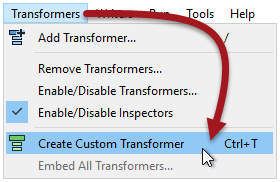 Transformers > Create Custom Transformer
