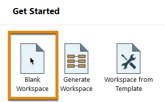 Blank Workspace Button