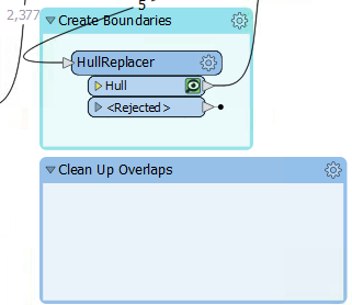 Adding a new Clean Up Overlaps bookmark