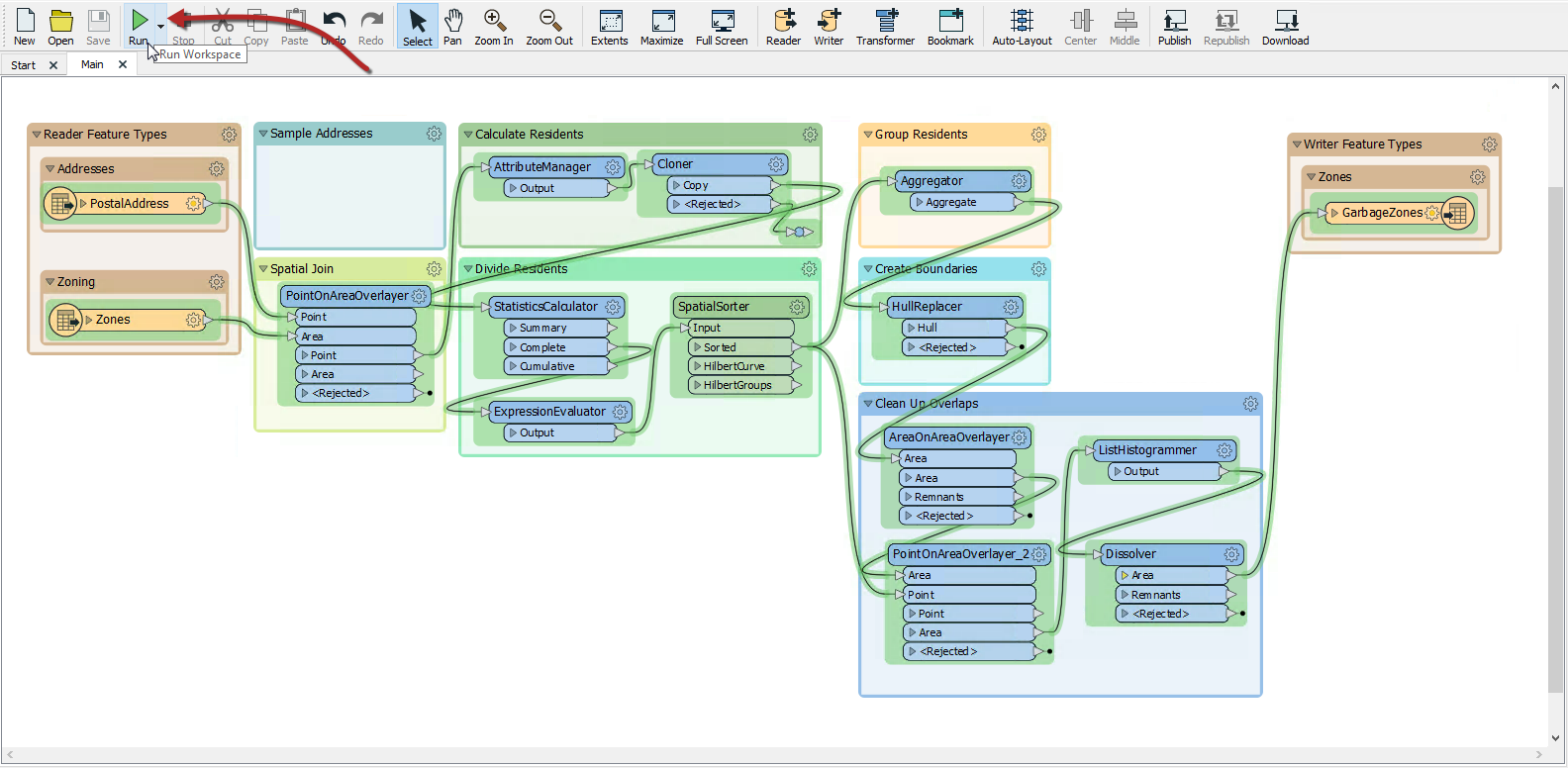 Running the entire workspace without the Sampler
