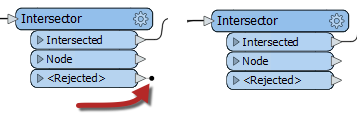 Continue Translation mode removes the black dot from Rejected ports