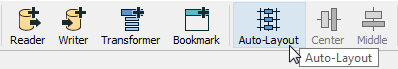 Autolayout button on the toolbar