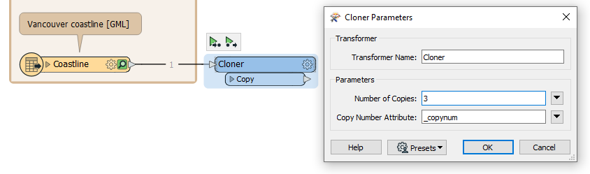 Setting Cloner parameters