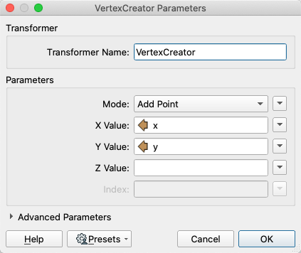 VertexCreator transformer