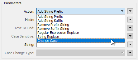 List of available BulkAttributeRenamer actions
