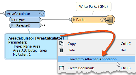 Converting summary to attached annotation