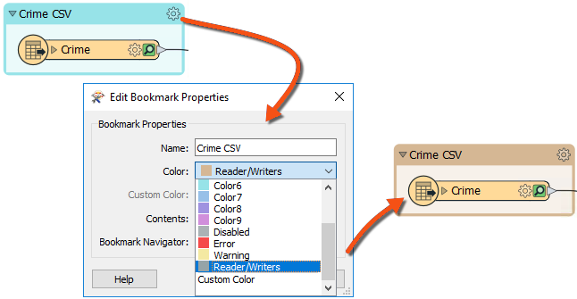 Setting Bookmark color to Reader/Writer