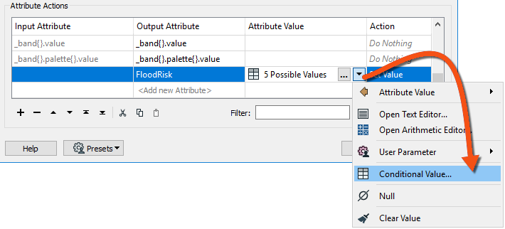 Selecting Conditional Value...