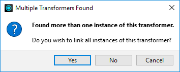 Multiple Transformers Found warning