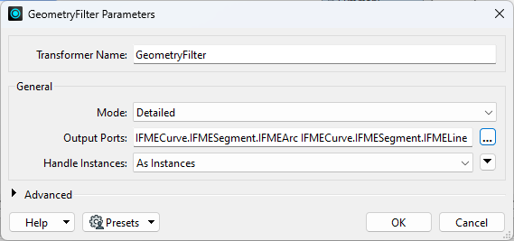Filter by IFMEArc and IFMELine