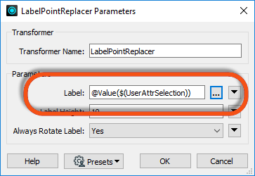 Proper use of the attribute name user attribute to supply a value