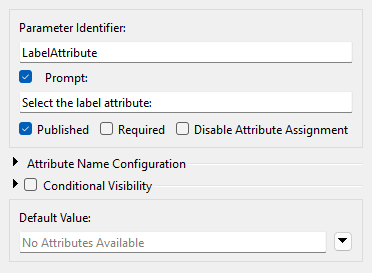 Creating the Attribute Name parameter