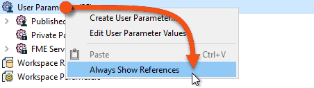 Always Show References