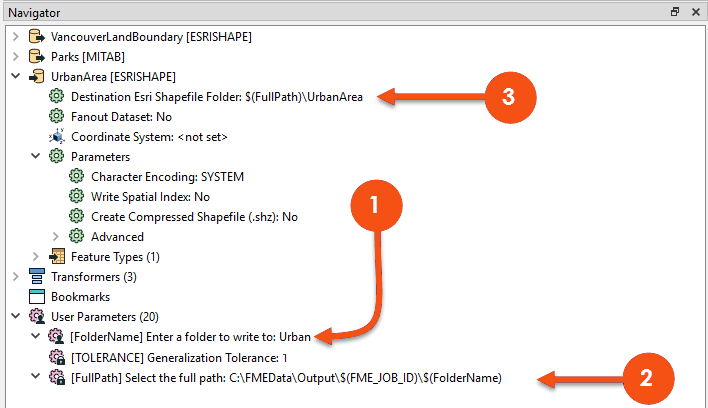 Using a private parameter in a published parameter