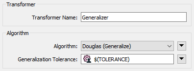 TOLERANCE user parameter being used in a Generalizer