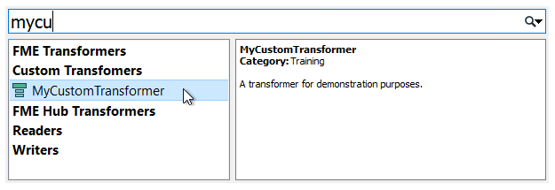 Adding a custom transformer with Quick Add
