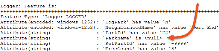Null value in the Translation Log