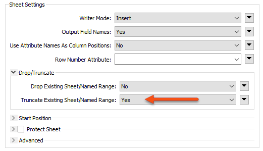 Setting Truncate Existing Sheet/Named Range to Yes