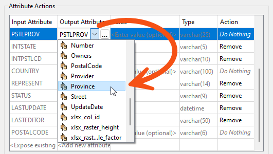 Choosing an OutputAttribute