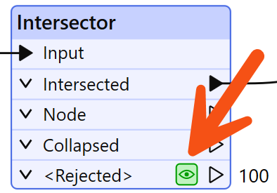 A Rejected port with a feature cache using Continue mode