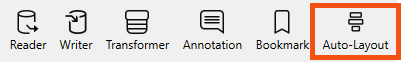 Autolayout button on the toolbar