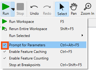 Enabling Prompt for User Parameters