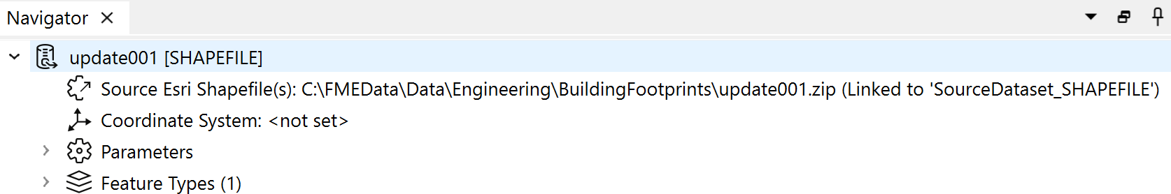 Source shapefile