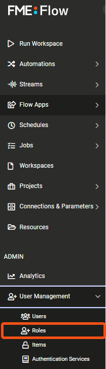 Click on Roles