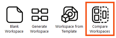 Compare Workspaces button on the Start tab