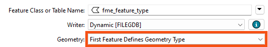 Defining Geometry with First Feature Defines Geometry Type