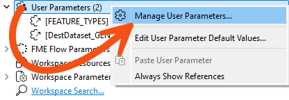 Manage User Parameters