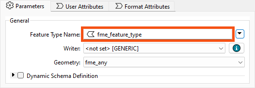 Setting feature type name using fme_feature_type