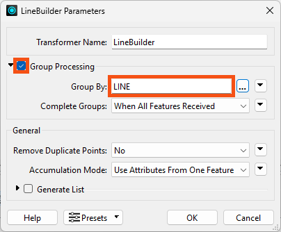 Group By LINE