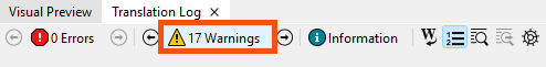 Filter warnings