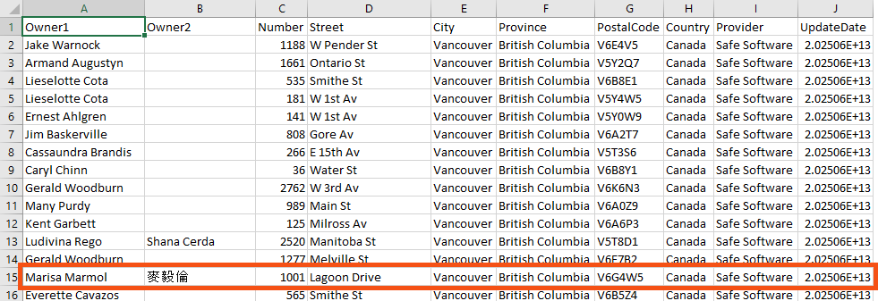 Encoding fixed in Excel
