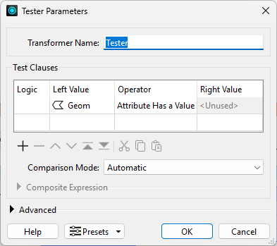 Tester configuration